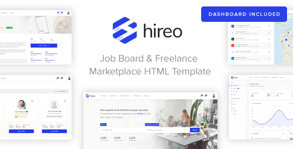 Hireo 7 - Job Board & Freelance Services Marketplace HTML Template