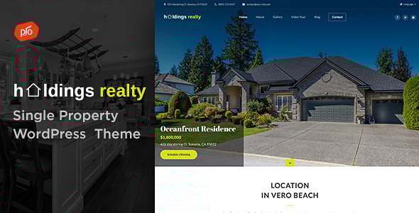 Holdings Realty 2.0 - Single Property WordPress Theme