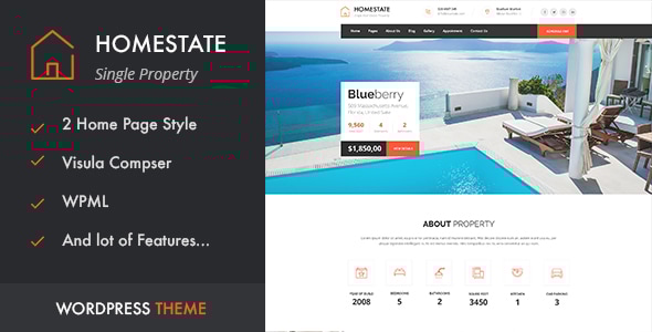 HOME STATE 2.6 - Single Property Real Estate WordPress Theme