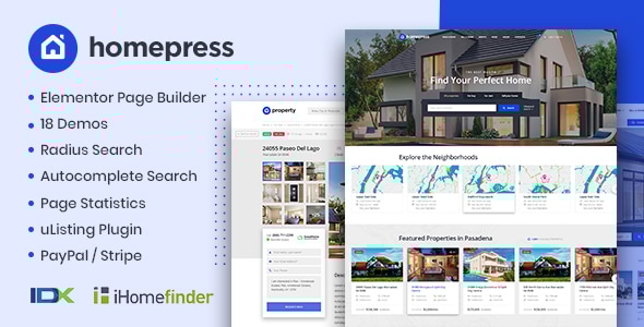 HomePress 7.0 - Real Estate WordPress Theme