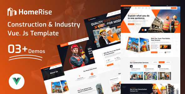 HomeRise – Construction & Industry Vue JS Template