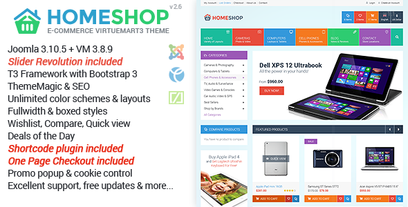 Homeshop 2.6 - Responsive Multipurpose VirtueMart Theme