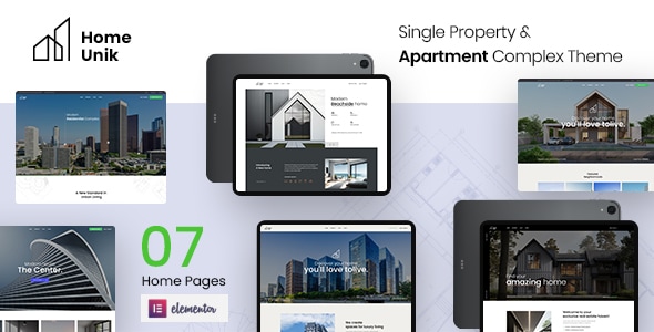 Homeunik  Single Property & Apartment Complex WordPress Theme