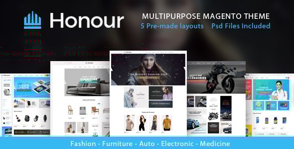 Honour 1.0.1 - Multipurpose Responsive Magento2 Theme  Fashion Furniture Auto & Electronics & Medicine