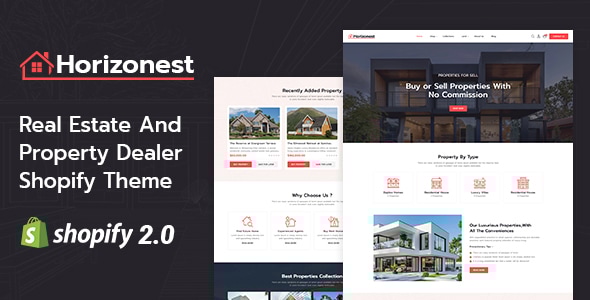 Horizonest - Real Estate Property Shopify 2.0 Responsive Theme