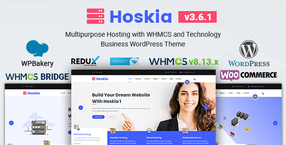 Hoskia 8.13 - Multipurpose Hosting WordPress with WHMCS Theme