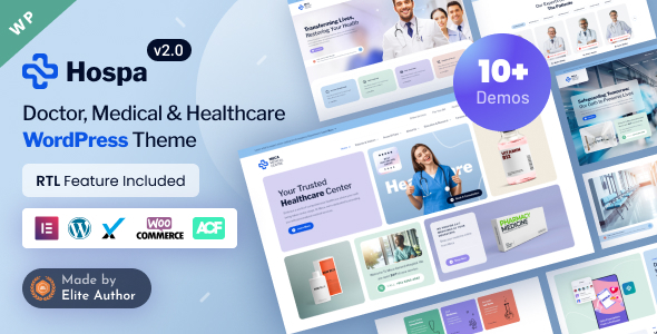 Hospa 2.0 - Doctors Medical Clinic & Hospital WordPress Theme