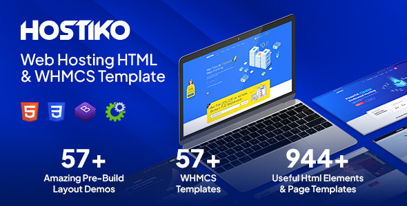 Hostiko 8.0 - Hosting HTML & WHMCS Template With Isometric Design