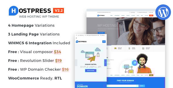 HostingPress 2.1 - WHMCS Hosting WordPress Theme