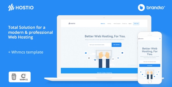Hostio HTML & WHMCS Web Hosting Template