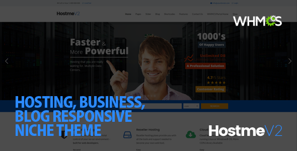 Hostme v2 8.0.2 - Responsive WordPress Theme