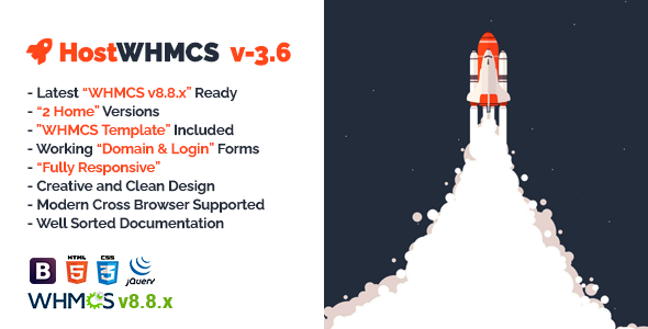HostWHMCS 3.3.7 - Responsive Web Hosting with WHMCS Template