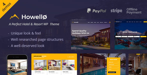 Howello 3.05 - Hotel and Resort WordPress Theme