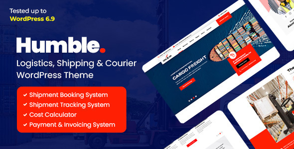 Humble 4.3 - A WordPress Theme with Shipment Booking & Tracking System