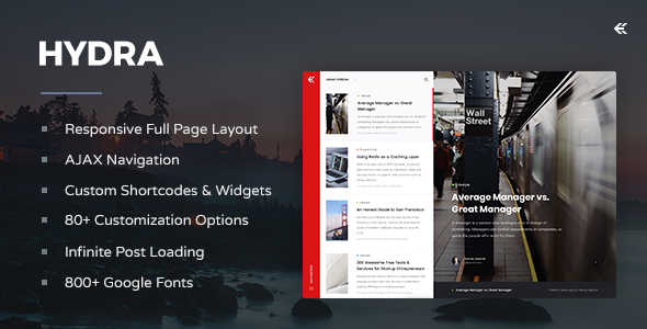 Hydra 3.4.1 - Responsive WordPress Blog Theme
