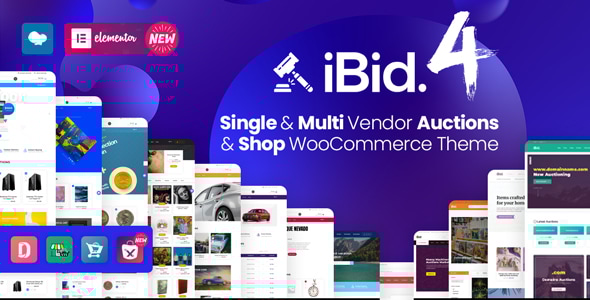 iBid 25.0 Multi Vendor Auctions WooCommerce Theme