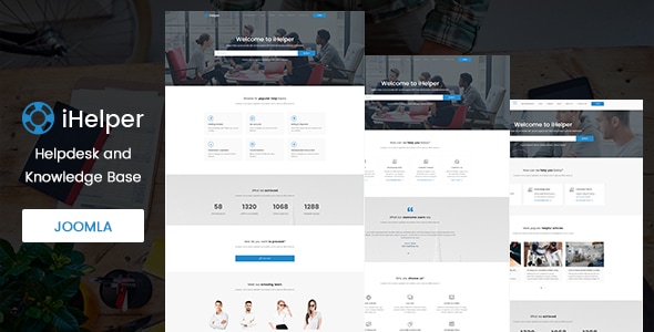 iHelper 1.2 - Helpdesk and Knowledge Base Joomla Template
