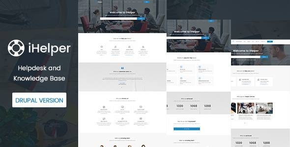iHelper 1.5 - Knowledge & Helpdesk Drupal 11 - 10 Theme