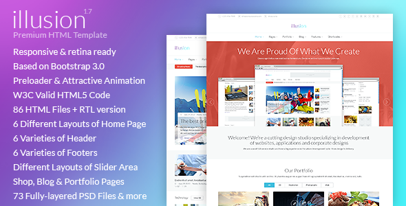 illusion 1.7 - Premium Multipurpose HTML Template