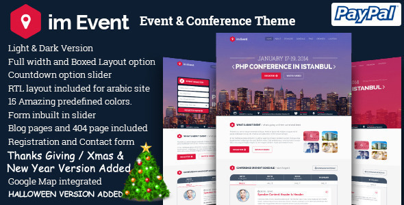 imEvent 4 - Conference Meetup Festival Halloween Event Landing Page Template