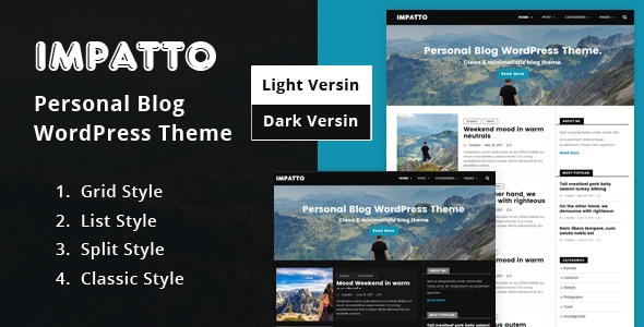 Impatto 1.2 - Personal Blog WordPress Theme.