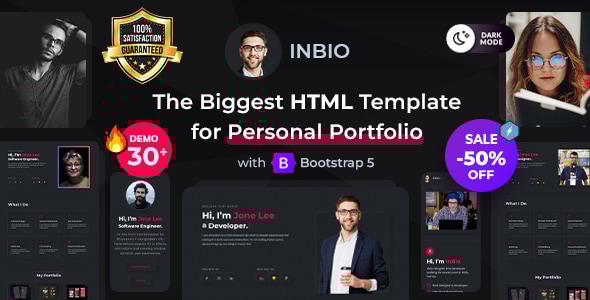 InBio 1.2.2 - Personal Portfolio HTML Template