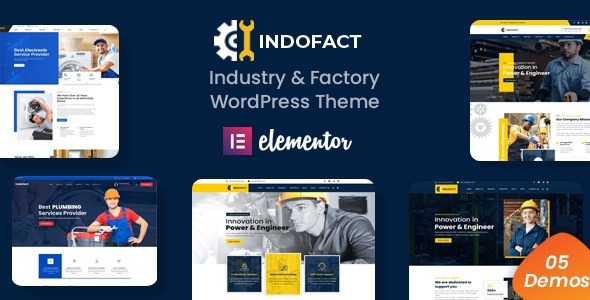Indofact 3.2 - Industry and factory WordPress Theme