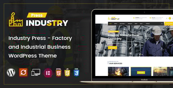Industry Press 2.8 - Factory and Industrial Business WordPress Theme