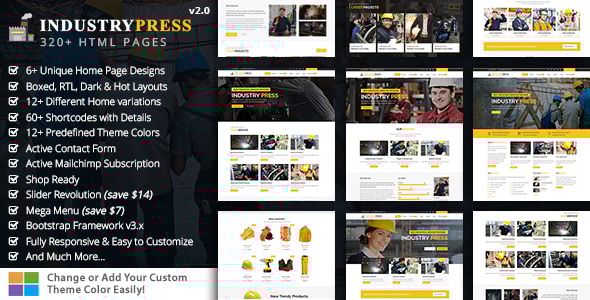 Industry Press 2.0 - Factory HTML Template