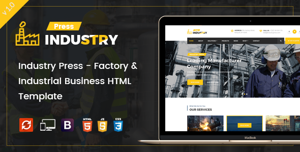 Industry Press 1.0 - Factory & Industrial Business HTML Template