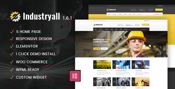 Industryall 1.5.0 - Industrial & Factory WordPress Theme
