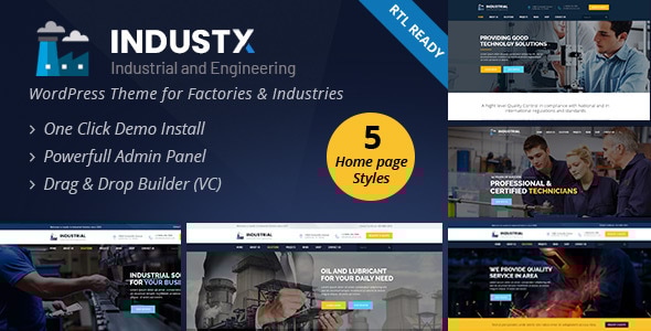 Industx 5.4 - Industry and Engineering WordPress Theme