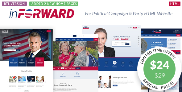 inForward 1.2 - Political Campaign Party Nonprofit HTML Template
