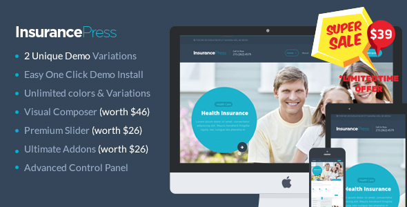 Insurance 1.2.6 - Agency WordPress Theme