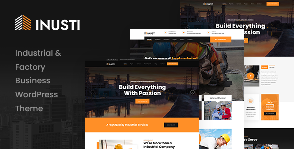 Inusti  Factory & Industrial WordPress Theme