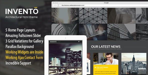 Invento  Architecture Building Agency Template