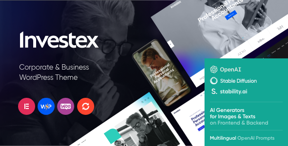 Investex 1.19 - Corporate & Accounting Finance WordPress Theme