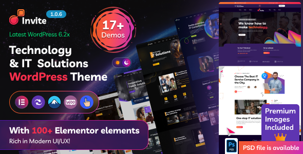 Invite 1.0.4 - IT Solutions & Technology WordPress Theme
