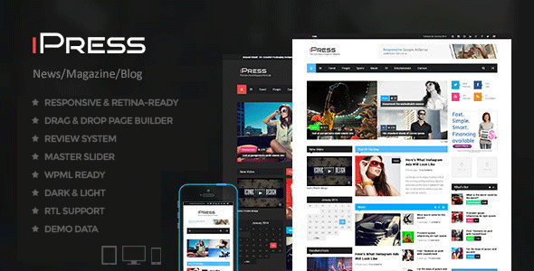 iPress 1.1.4 - BlogMagzineNews Wordpress Theme