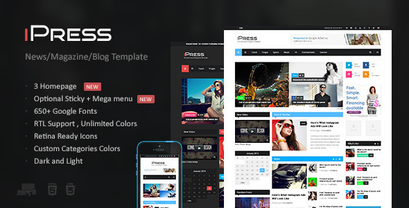 iPress 1.6 - News Magazine HTML5 Template