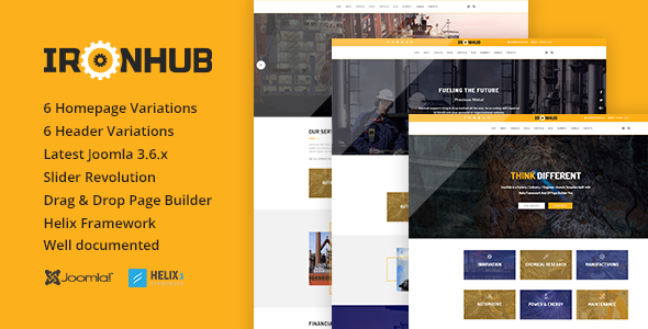 IronHub - Industrial  Factory  Engineering Joomla Template