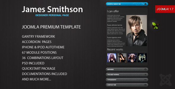 James 1.7 - Premium Joomla Template