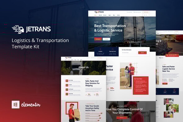 Jetrans 1.0.1 - Logistics & Transportation Elementor Template Kit