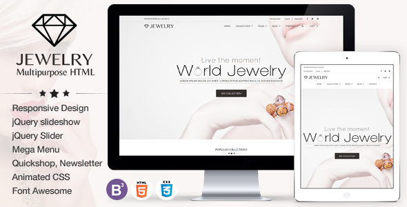 Jewelry 1.1 - eCommerce Responsive HTML5 Template
