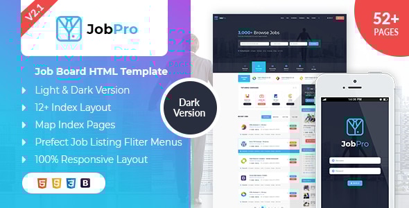 Job Pro 2.1 - Job Board HTML Template