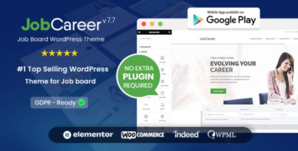 JobCareer 7.3 - Job Board Responsive WordPress Theme