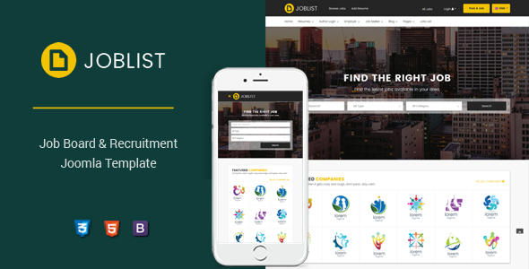 JobList 3.10 - Responsive Job Board & Recruitment Joomla Template