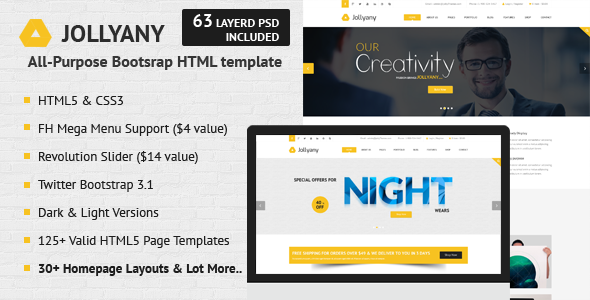 Jollyany 1.1.1 - Corporate Multi Purpose HTML5 Template