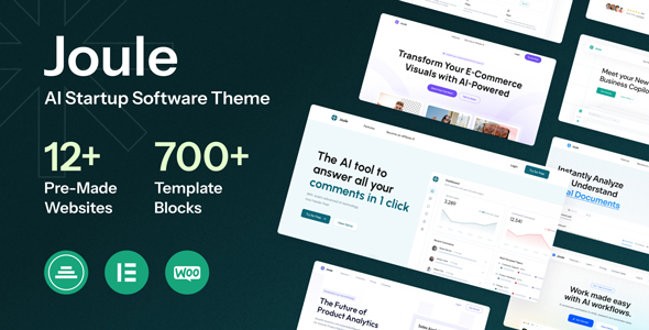 Joule 7.4 - AI Startup Software Elementor WordPress Theme