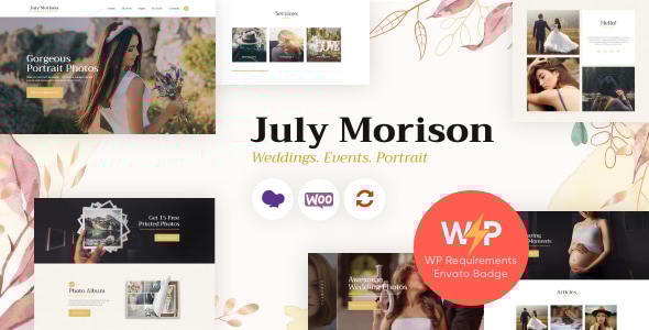 July 1.3.0 - Morison  Photographer Portfolio & Lookbook WordPress Theme